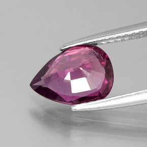 Rhodolite Garnet Gemstone in 9.4 x 7.1 mm Size for Sale, Rhodolite Garnet Stone in Raspberry Red Color