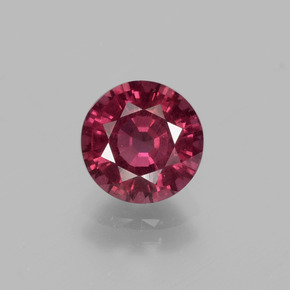 2.06 ct Red Rhodolite Garnet Gemstone, Rhodolite Garnet Gem in Round Facet Shape for Sale.