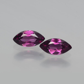 1.34 ct Red Rhodolite Garnet Gemstone, Rhodolite Garnet Gem in Marquise Facet Shape for Sale.