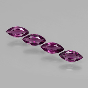 2.13 ct Red Rhodolite Garnet Gemstone, Rhodolite Garnet Gem in Marquise Facet Shape for Sale.