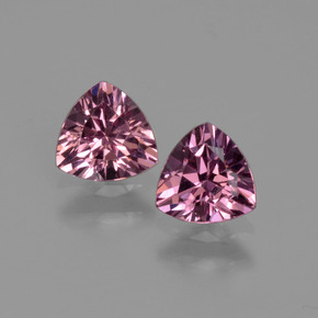 1.04 ct Pink Rhodolite Garnet Gemstone, Rhodolite Garnet Gem in Trillion Facet Shape for Sale.