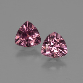 1.02 ct Pink Rhodolite Garnet Gemstone, Rhodolite Garnet Gem in Trillion Facet Shape for Sale.