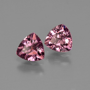 1.02 ct Pink Rhodolite Garnet Stone, Natural Rhodolite Garnet in Trillion Facet Shape for Sale