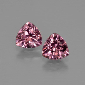 1.12 ct Pink Rhodolite Garnet Gemstone, Rhodolite Garnet Gem in Trillion Facet Shape for Sale.