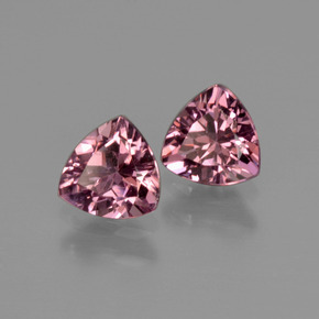 1.12 ct Pink Rhodolite Garnet Stone, Natural Rhodolite Garnet in Trillion Facet Shape for Sale