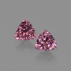 0.98 ct Pink Rhodolite Garnet Gemstone, Rhodolite Garnet Gem in Trillion Facet Shape for Sale.