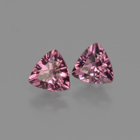 0.98 ct Pink Rhodolite Garnet Stone, Natural Rhodolite Garnet in Trillion Facet Shape for Sale