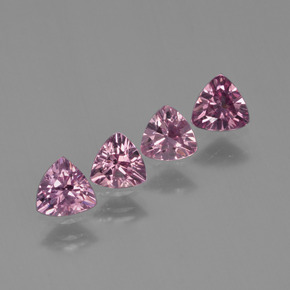 1.56 ct Pink Rhodolite Garnet Stone, Natural Rhodolite Garnet in Trillion Facet Shape for Sale