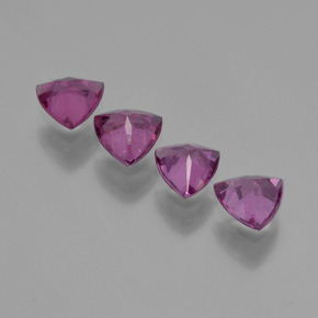 Rhodolite Garnet Gemstone in 5 x 5 mm (calibrated) Size for Sale, Rhodolite Garnet Stone in Raspberry Red Color