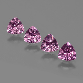 1.89 ct Pink Rhodolite Garnet Gemstone, Rhodolite Garnet Gem in Trillion Facet Shape for Sale.