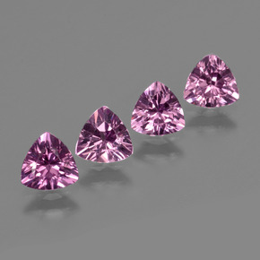 1.89 ct Pink Rhodolite Garnet Stone, Natural Rhodolite Garnet in Trillion Facet Shape for Sale