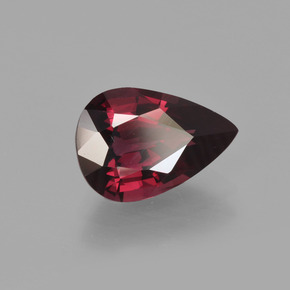 2.60 ct Red Rhodolite Garnet Stone, Natural Rhodolite Garnet in Pear Facet Shape for Sale