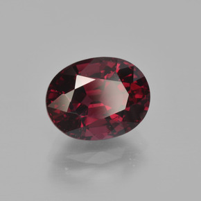 3.11 ct Red Rhodolite Garnet Stone, Natural Rhodolite Garnet in Oval Facet Shape for Sale