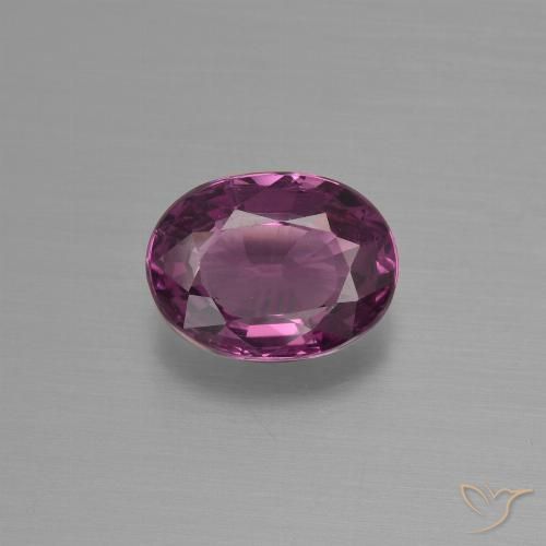 Medium-Dark Purple Rhodolite Garnet Gem - 1.7ct Oval Facet (ID: 411972)