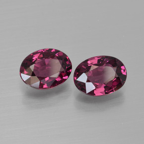 2.86 ct Red Rhodolite Garnet Stone, Natural Rhodolite Garnet in Oval Facet Shape for Sale