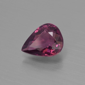 1.49 ct Red Rhodolite Garnet Stone, Natural Rhodolite Garnet in Pear Facet Shape for Sale