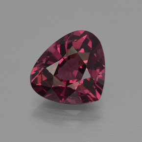 3.25 ct Red Rhodolite Garnet Gemstone, Rhodolite Garnet Gem in Pear Facet Shape for Sale.