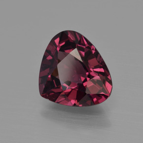 3.25 ct Red Rhodolite Garnet Stone, Natural Rhodolite Garnet in Pear Facet Shape for Sale