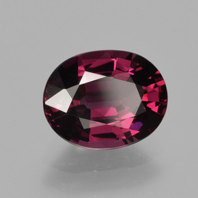 2.11 ct Red Rhodolite Garnet Stone, Natural Rhodolite Garnet in Oval Facet Shape for Sale