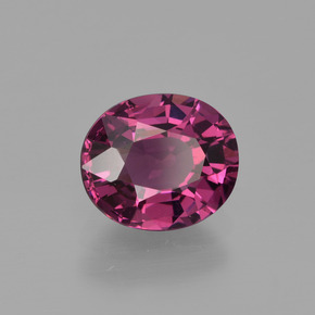 1.89 ct Red Rhodolite Garnet Stone, Natural Rhodolite Garnet in Oval Facet Shape for Sale