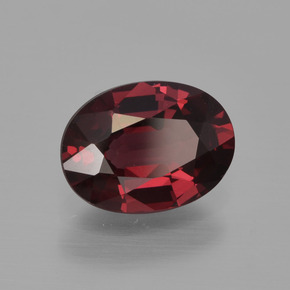 1.54 ct Red Rhodolite Garnet Stone, Natural Rhodolite Garnet in Oval Facet Shape for Sale