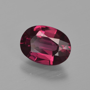 1.32 ct Red Rhodolite Garnet Stone, Natural Rhodolite Garnet in Oval Facet Shape for Sale