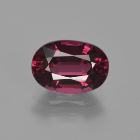 2.01 ct Red Rhodolite Garnet Gemstone, Rhodolite Garnet Gem in Oval Facet Shape for Sale.