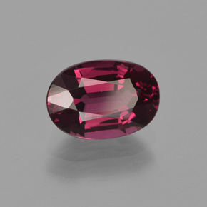 2.01 ct Red Rhodolite Garnet Stone, Natural Rhodolite Garnet in Oval Facet Shape for Sale