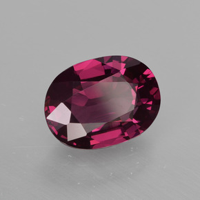 2.59 ct Red Rhodolite Garnet Stone, Natural Rhodolite Garnet in Oval Facet Shape for Sale