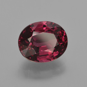 2.62 ct Red Rhodolite Garnet Stone, Natural Rhodolite Garnet in Oval Facet Shape for Sale
