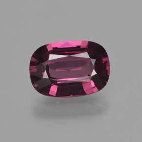 1.31 ct Red Rhodolite Garnet Gemstone, Rhodolite Garnet Gem in Cushion-Cut Shape for Sale.