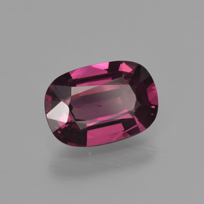 1.31 ct Red Rhodolite Garnet Stone, Natural Rhodolite Garnet in Cushion-Cut Shape for Sale