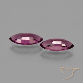 Rhodolite Garnet Gemstones in 10 x 4.8 mm Size for Sale, Rhodolite Garnet Stones in Rapberry Red Color