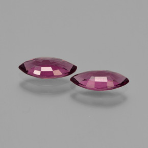 Rhodolite Garnet Gemstones in 9.9 x 4.9 mm Size for Sale, Rhodolite Garnet Stones in Medium Purple Color