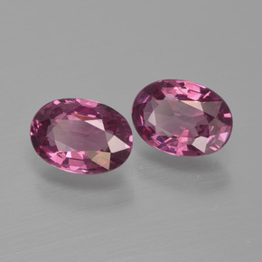 1.88 ctw Purple Rhodolite Garnet Stones, Natural Rhodolite Garnet in Oval Facet Shape for Sale