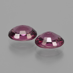 Rhodolite Garnet Gemstones in 7.2 x 5.1 mm Size for Sale, Rhodolite Garnet Stones in Raspberry Red Color