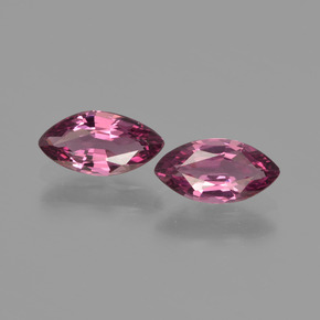 1.35 ct Red Rhodolite Garnet Gemstone, Rhodolite Garnet Gem in Marquise Facet Shape for Sale.