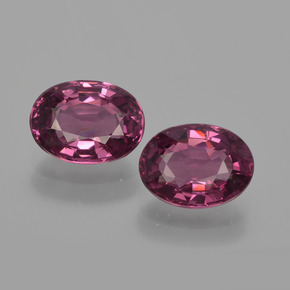 Medium Purple Родолит Гранат Камень - 1.2ct Фасетный Овал (ID: 412961)