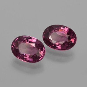 2.42 ctw Purple Rhodolite Garnet Stones, Natural Rhodolite Garnet in Oval Facet Shape for Sale