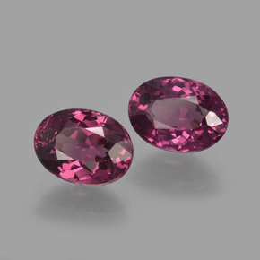 2.52 ctw Purple Rhodolite Garnet Stones, Natural Rhodolite Garnet in Oval Facet Shape for Sale