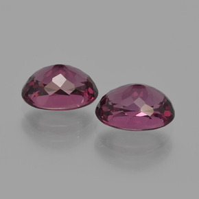 Rhodolite Garnet Gemstones in 7.2 x 5.3 mm Size for Sale, Rhodolite Garnet Stones in Magenta-Pink Color