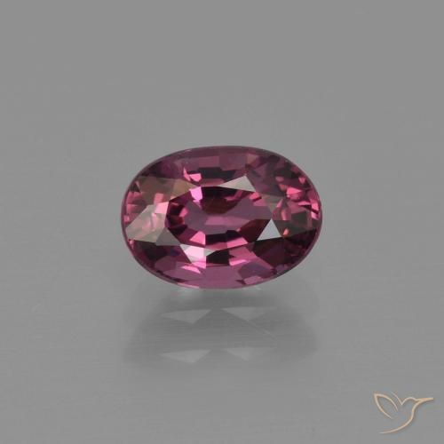 Púrpura oscuro medio Granate Rodolita Gema - 1.1ct Forma ovalada (ID: 413000)