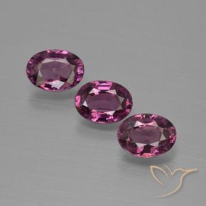 2.82 ctw Purple Rhodolite Garnet Stones, Natural Rhodolite Garnet in Oval Facet Shape for Sale