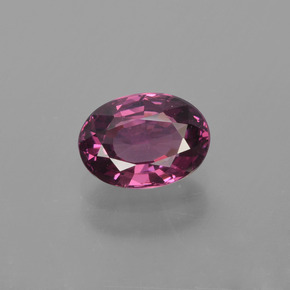 1.14 ct Purple Rhodolite Garnet Gemstone, Rhodolite Garnet Gem in Oval Facet Shape for Sale.
