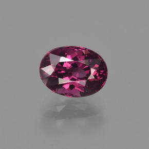 1.29 ct Red Rhodolite Garnet Gemstone, Rhodolite Garnet Gem in Oval Facet Shape for Sale.