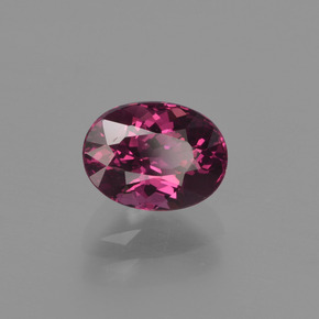 1.29 ct Red Rhodolite Garnet Stone, Natural Rhodolite Garnet in Oval Facet Shape for Sale