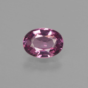 1.08 ct Red Rhodolite Garnet Gemstone, Rhodolite Garnet Gem in Oval Facet Shape for Sale.
