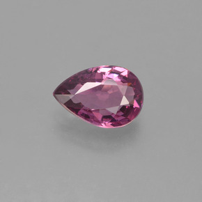 0.84 ct Red Rhodolite Garnet Gemstone, Rhodolite Garnet Gem in Pear Facet Shape for Sale.