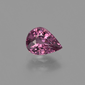 0.93 ct Red Rhodolite Garnet Gemstone, Rhodolite Garnet Gem in Pear Facet Shape for Sale.
