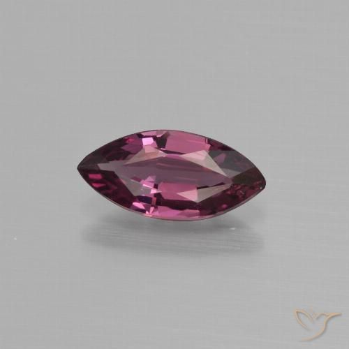 Medium-Dark Purple Rhodolit-Granat Edelstein - 1.1ct Marquiseschliff (ID: 413118)